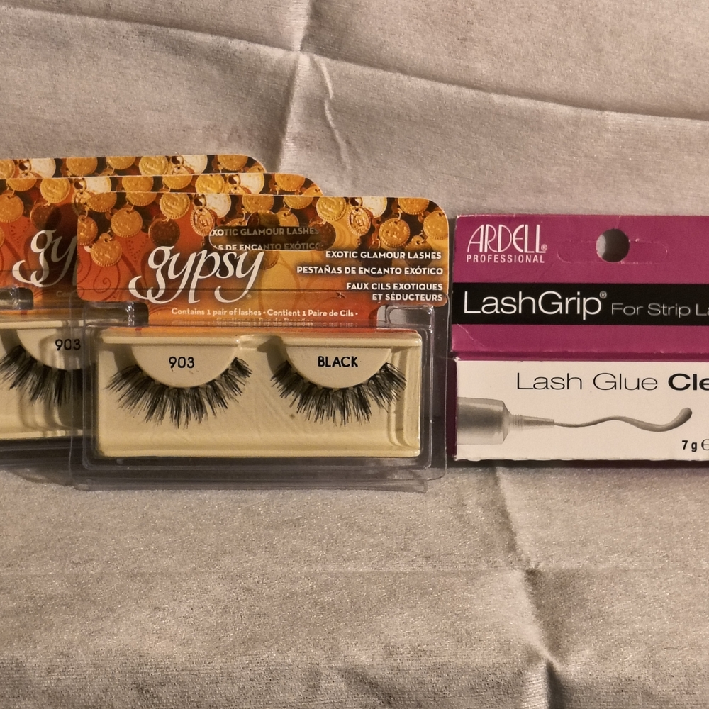 Gypsy 903 Black False Eyelashes with Ardell Lash Glue